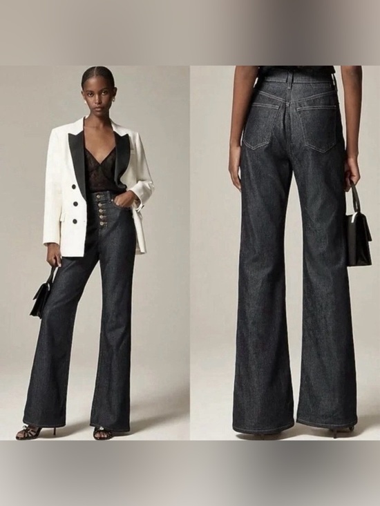 J. Crew Denim - J Crew High-Rise ‘96 Flare Dark Wash Jeans